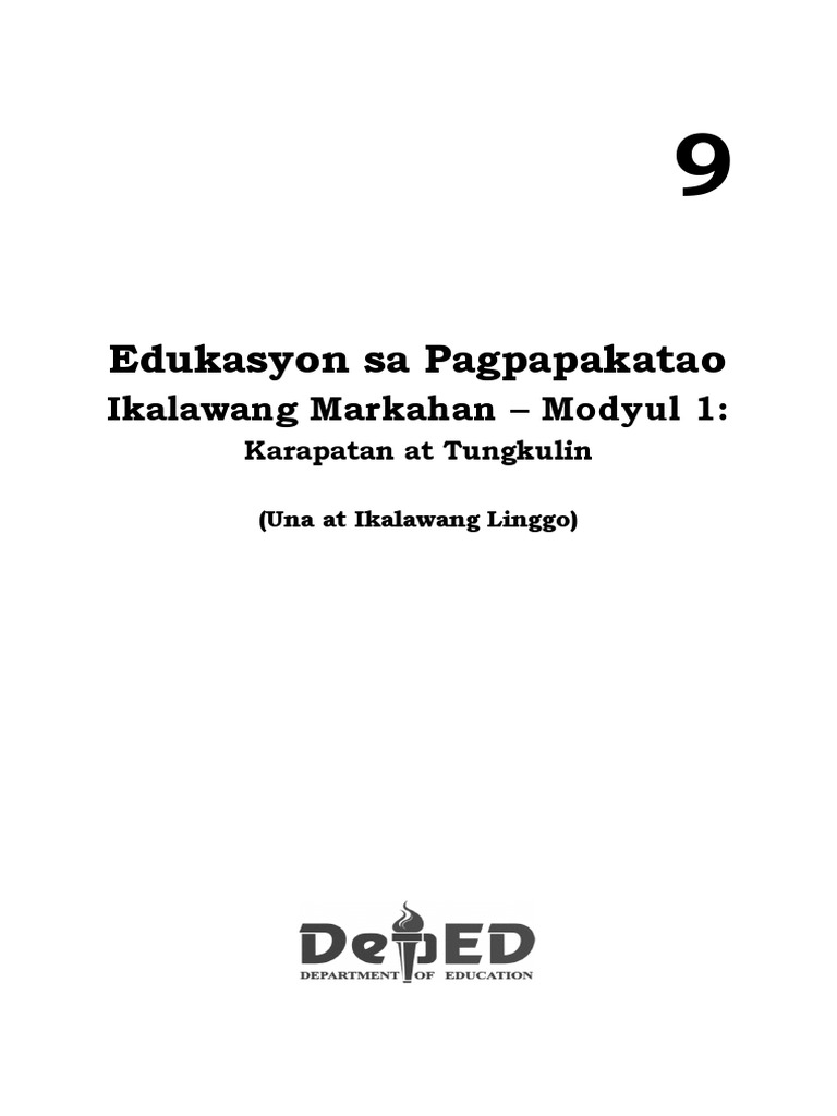 EsP9 Q2 Module1 Final For Posting | PDF