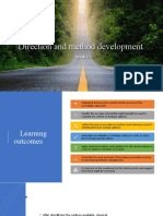 Direction and Method Development: Week 7