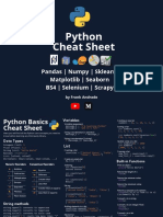 Python Cheat Sheet: Pandas - Numpy - Sklearn Matplotlib - Seaborn BS4 - Selenium - Scrapy