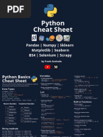 Python Cheat Sheet: Pandas - Numpy - Sklearn Matplotlib - Seaborn BS4 - Selenium - Scrapy