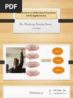 Dr. Pradeep Kumar Saroj: Introduction To Differential Equations (With Applications)