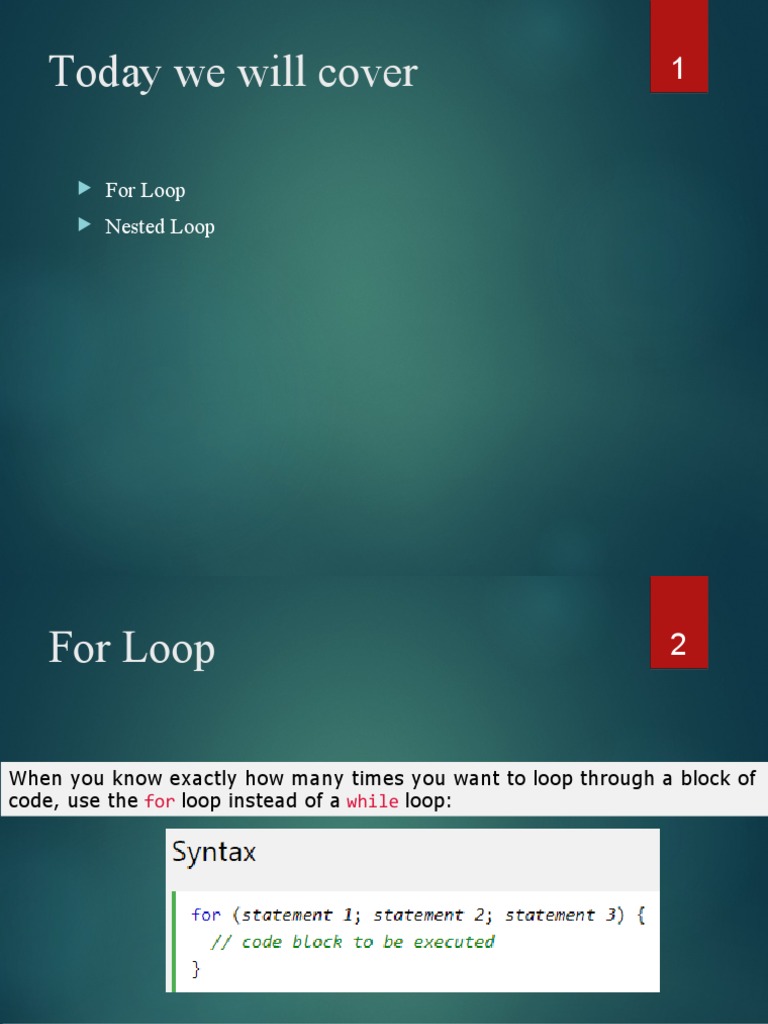 Nested Loop | PDF | Control Flow | Computer Programming