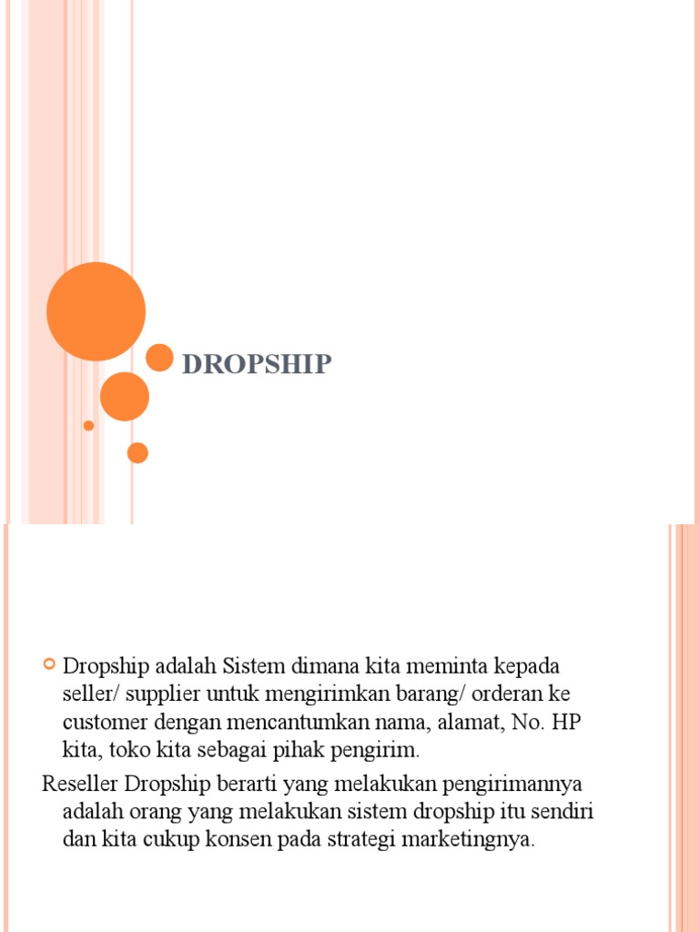 Panduan Lengkap Dropship dan Reseller | PDF | Karier & Perkembangan ...