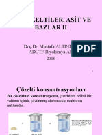 Su, Çözeltiler, Asit Ve Bazlar Ii: Doç - Dr. Mustafa ALTINIŞIK ADÜTF Biyokimya AD 2006