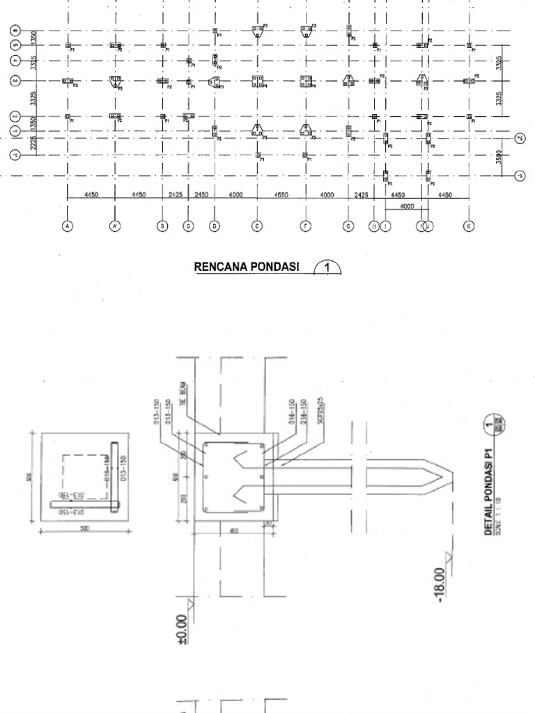 Contoh Shop Drawing Pancang | PDF