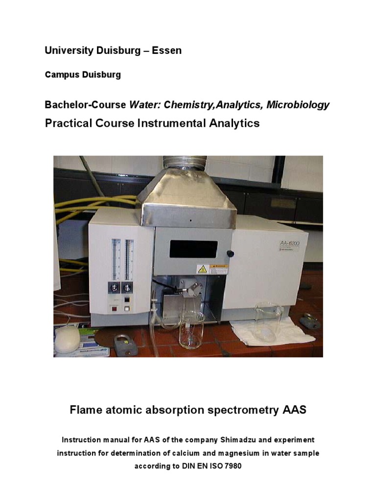AAS Shimadzu Engl | Atomic Absorption Spectroscopy | Magnesium