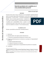 La Responsabilidad Del Presidente de La República en El Régimen Presidencialista Peruano