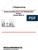 Requirement Engineering: Understanding User and Stakeholder Needs (Team Skill 2)