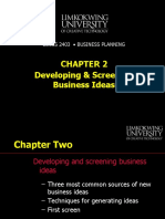 Developing & Screening Business Ideas