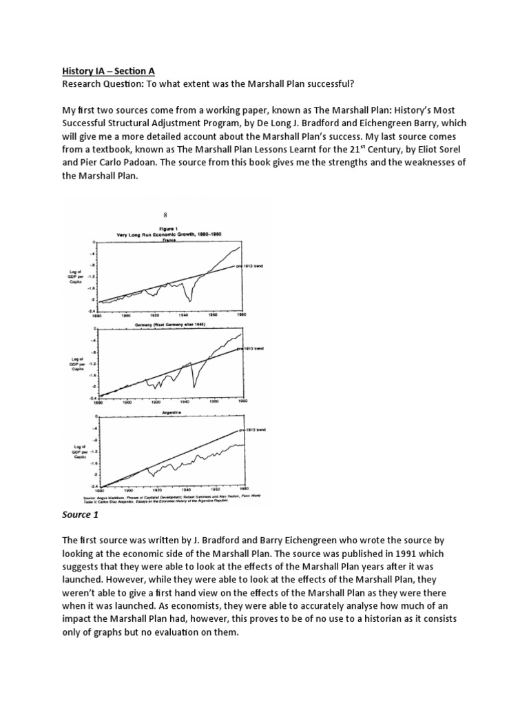 History IA Section A PDF Marshall Plan Economics