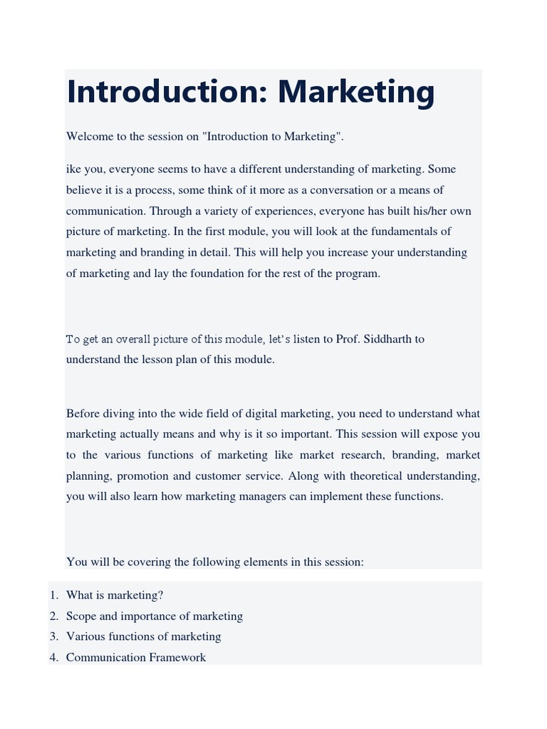 Course 2 Module 1 Chapter 1 | PDF | Marketing | Advertising