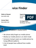 Device Finder: Fahim Ul Hasnat Supervisor