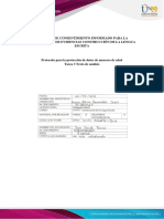 Formato de Consentimiento Informado para La Presentación de Evidencias Construcción de La Lengua Escrita