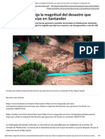 El Mapa Que Refleja La Magnitud Del Desastre Que Generaron Las Lluvias en Santander
