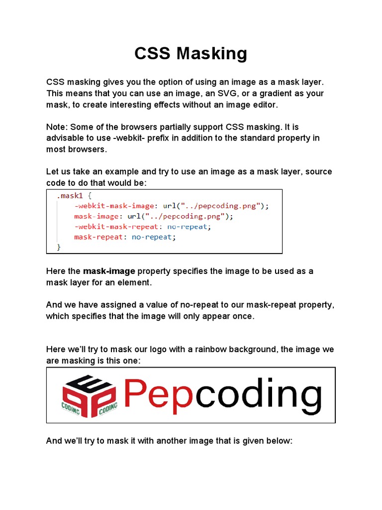 CSS Masking | PDF