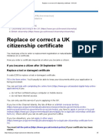 Replace or Correct A UK Citizenship Certificate - GOV - UK