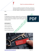SOP For Password For Computers and Software in Pharmaceutical