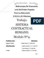 Trabajo (SISTEMA CONTRACTUAL ROMANO) de DERECHO ROMANO Modulo N°4