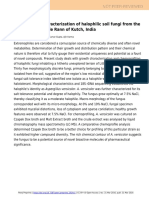 Characterization of halophilic soil fungus Aspergillus versicolor from Little Rann of Kutch