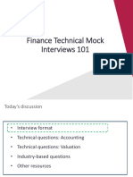 Finance Technical Mock Interviews 101: Key Concepts