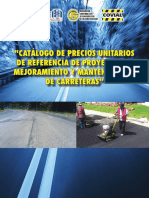 Catalogo de Precios Unitarios Para Proyecto de Mejoramiento de Carreteras
