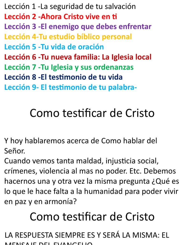 Como Testificar de Cristo PDF