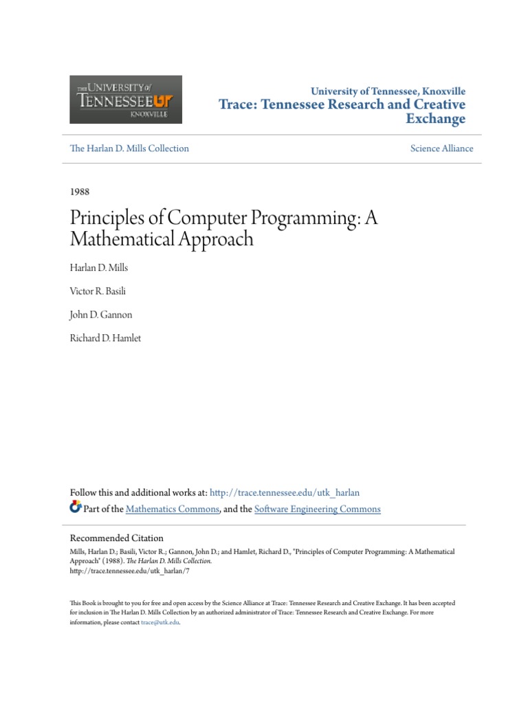 Principles of Computer Programming - A Mathematical Approach | PDF ...