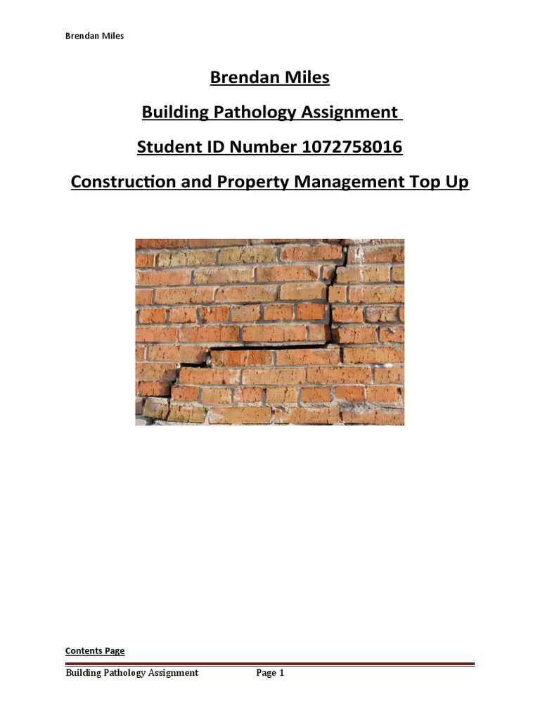 Building Pathology Inspection Report | PDF | Building Engineering ...