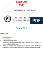 Stress and Strain in Pure Shear