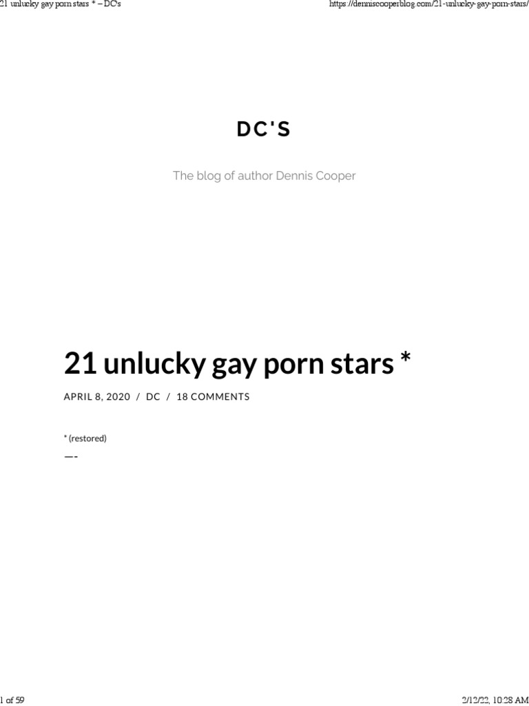 21 Unlucky Gay Porn Stars image