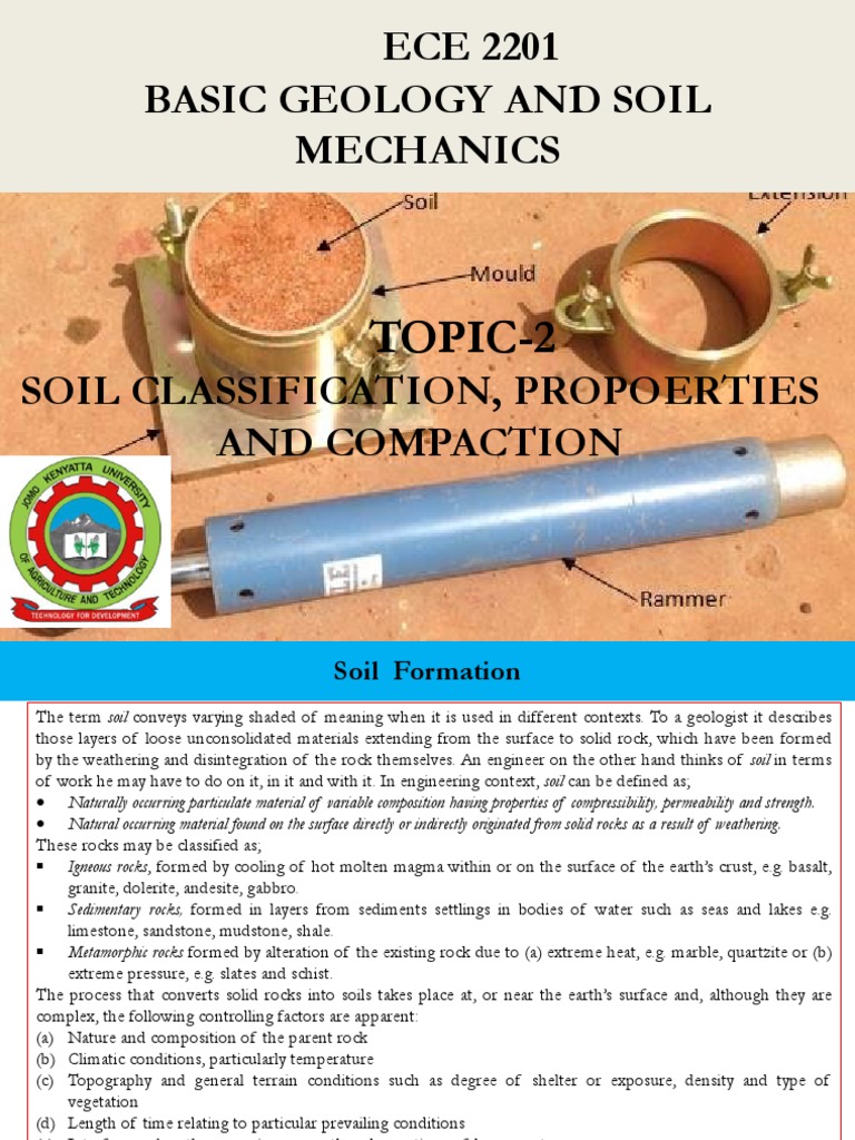 Topic-2 Soil Classification, Index Properties and Compaction | PDF ...