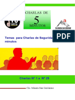 25 Temas de Charlas de 5 Min