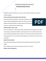 Conceitualização de Caso Clínico Discplina Casos Clínicos