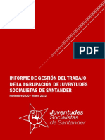 Juventudes Socialistas de Santander - Informe de Gestión 2020-2022