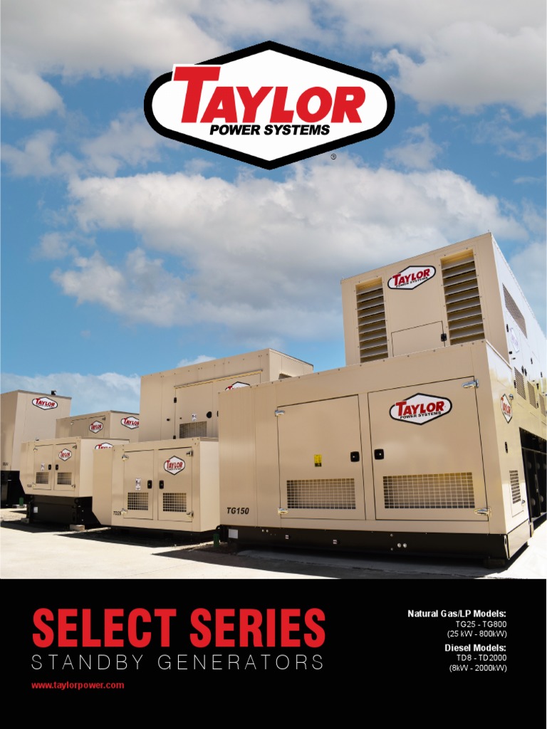 Select Series: Standby Generators | PDF | Machines | Manufactured Goods