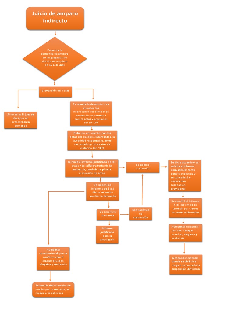 Diagrama de Flujo Del Juicio de Amparo Indirecto | PDF | Sentencia (ley ...