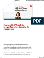 Preguntas sobre derecho de sucesiones para examen PROFA