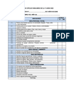 Lista de Cotejo 3, 4 y 5 Años