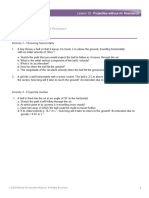 06 Worksheet Projectile