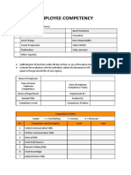 Employee Competency Template