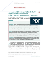 Operational Ef Ficiency and Productivity Improvement Initiatives in A Large Cardiac Catheterization Laboratory