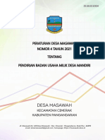 Perdes TTG Pendirian Bum Desa Mandiri Masawah