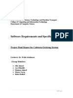 Software Requirements and Specifications: Project Final Report For Cafeteria Ordering System