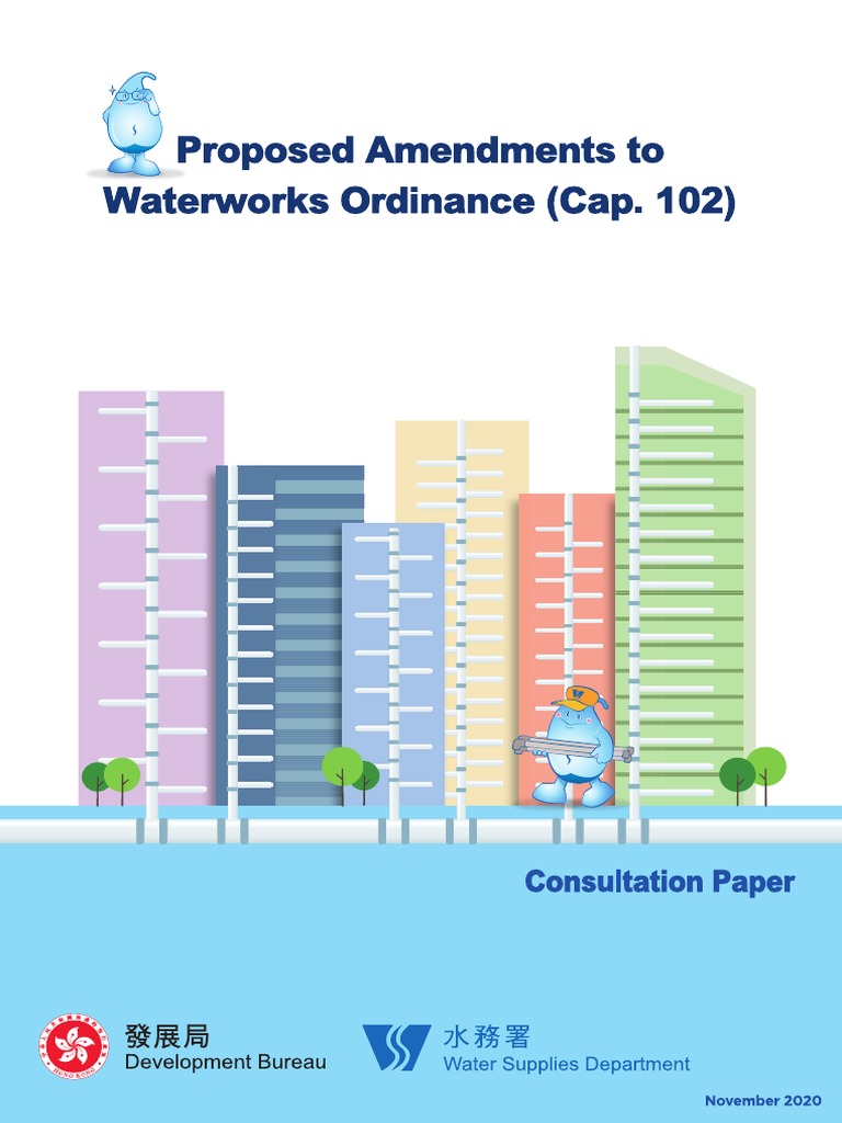 Consultation Paper On Proposed Amendments To Waterworks Ordinance (Cap