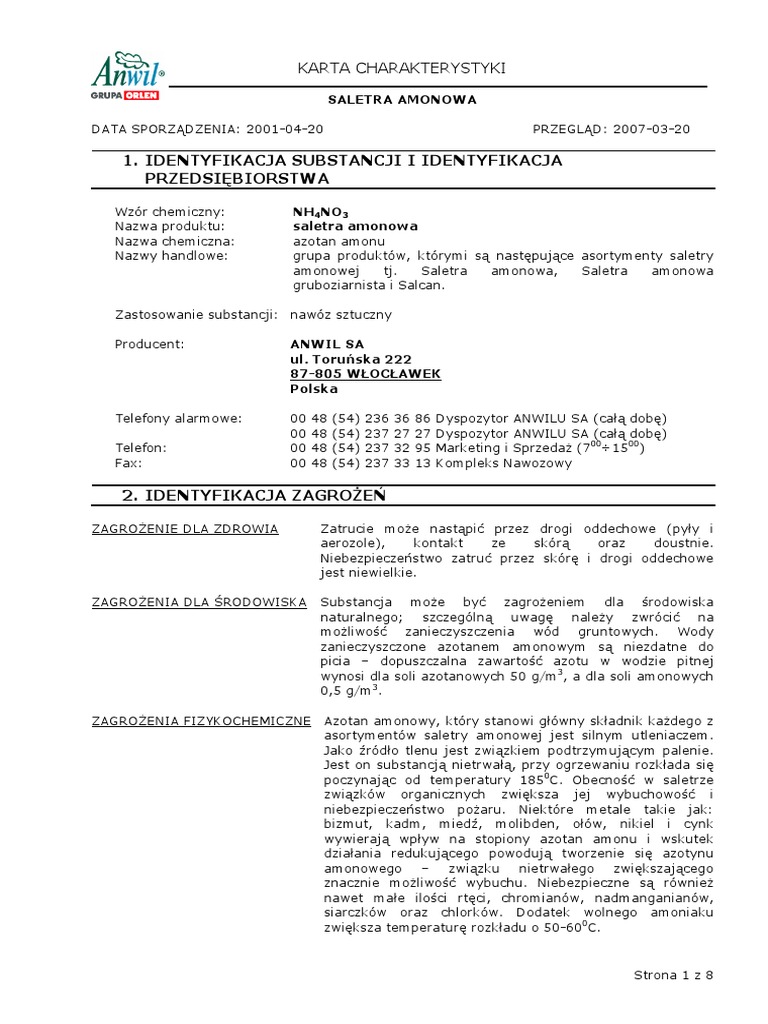 Karta Charakterystyki PDF