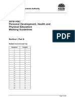 2018 HSC Personal Development, Health and Physical Education Marking Guidelines