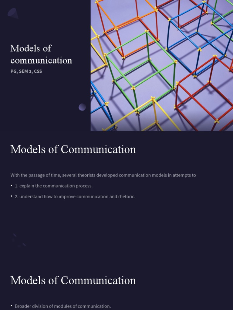 Models of Communication | PDF | Communication | Public Speaking