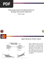 Thermodynamics Fundamentals For Energy Conversion Systems: (Continued)