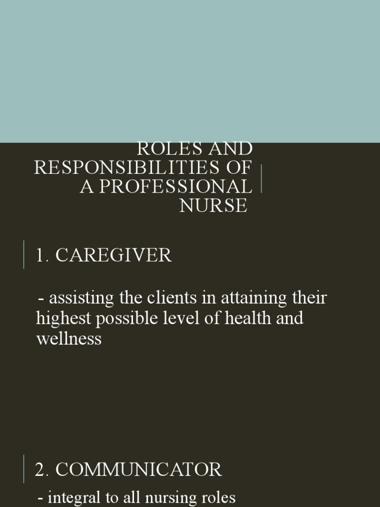 Nurse Roles And Responsibilities Pdf – XVFPIK