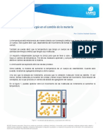 Como Afecta La Energia El Cambio de La Materia